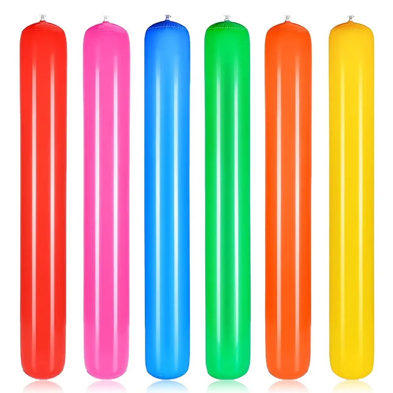 1/6PCS Inflatable Cheer Sticks Colorful Adults Float Water Noodles Outdoor Water Games Toy for Beaches Swimming Pool Party Decor