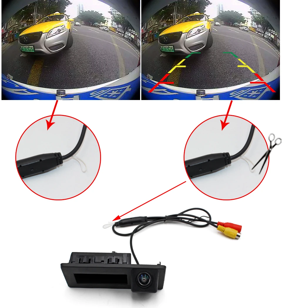 HD Nachtsicht Auto Rückansicht Kamera für Audi A3 A4 B8 B9 A4L Für Tiguan Touran L Touareg Skoda Octavia A7 schnelle Yeti AHD 1080P – Detail 14