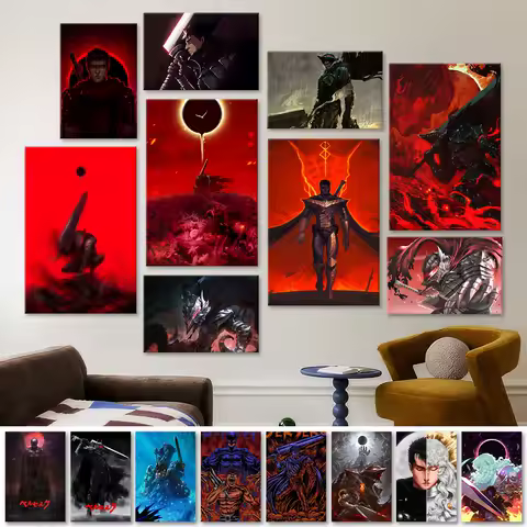 Berserk Wall Artwork Home Decoration Canvas Print Painting Hot Anime Figures Griffith Poster For Living Room No Frame Pictures