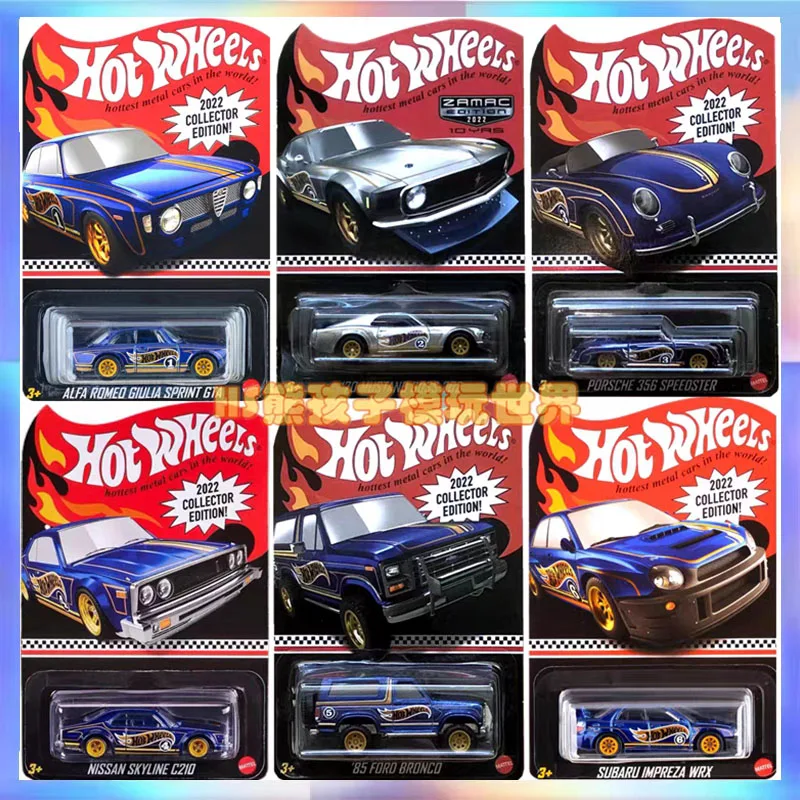 

1/64 Hot Wheels 2022 Collector Edition Red Line Car Model 85 Ford Bronco Collectible Room Ornament Boy Birthday Toy Gift