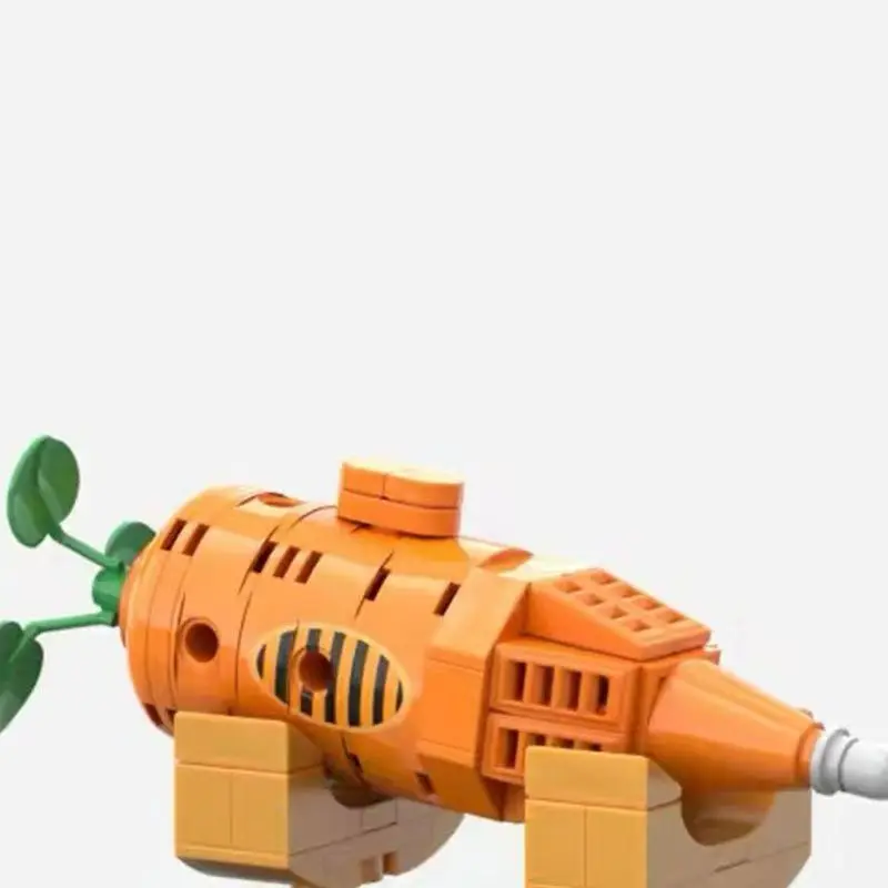 Carrot Shaped MOC Building Blocks Model Crop Food Figurine Non-Recording Pen Assembled Toys Gifts for Birthday Children