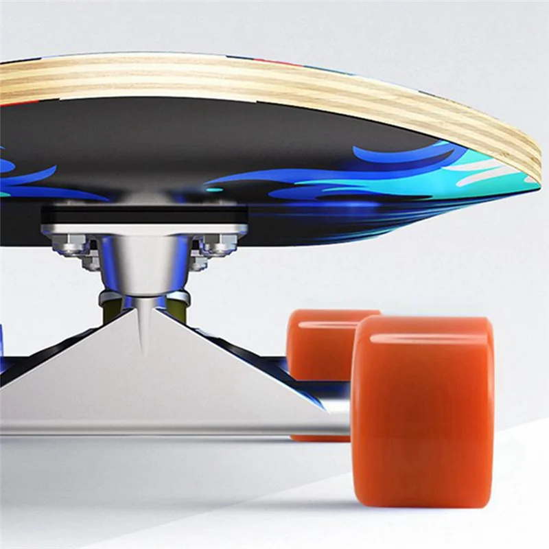 

4 шт. колеса для скейтборда эластичные из искусственной кожи носимые гибкие прочные 65X45 колеса для скейтборда из искусственной кожи спортивные оранжевые