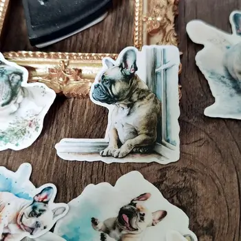 創意爪印法國鬥牛犬汽車貼紙,適用於豐田、本田、大眾等車型,汽車外飾乙烯基貼花 8 最佳銷售 鬥牛犬貼紙 - №4