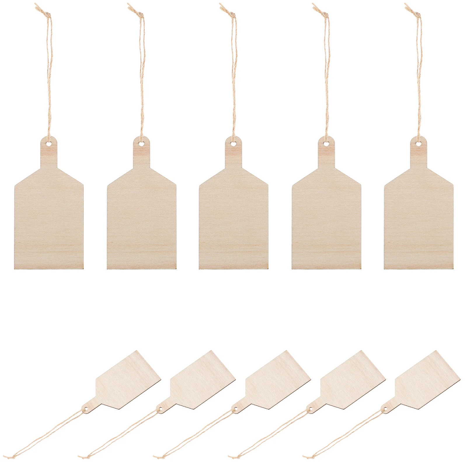 

10 pcs Wooden With Holes Unfinished Blank Diy Crafts Xmas Tree Decor Durable Smooth Surface Wood Tag For Diy Painting Unpainted