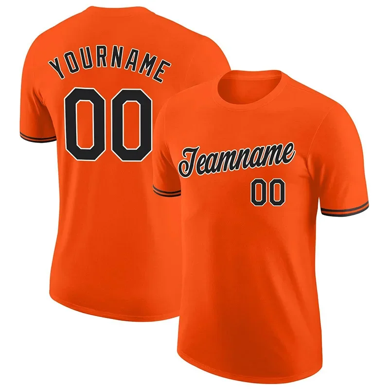 

OrangeColor Customized Football Jersey for Men Polyester Football Short Sleeves Athletic T- Shirts