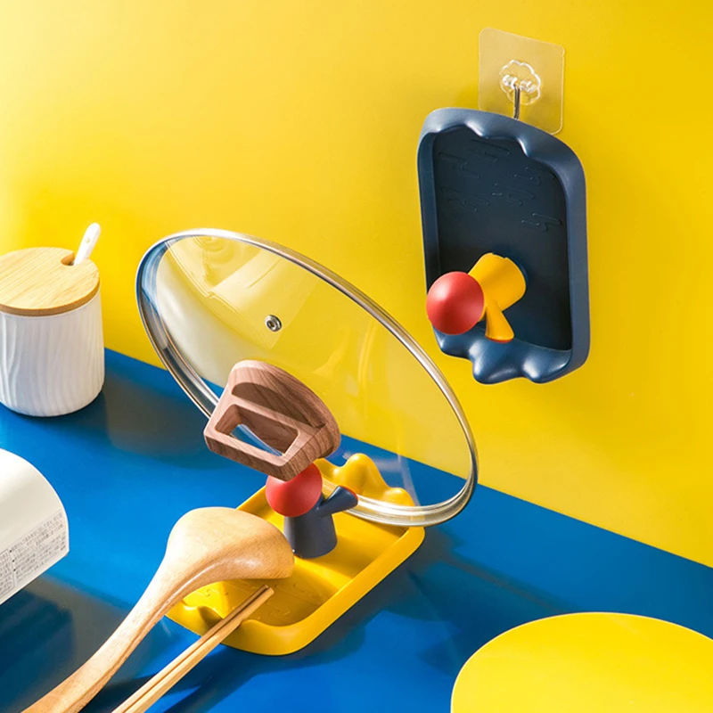 Creative Pot Spoon Holder Multifunctional Non-Slip Heat Resistant Utensil Tray Practical Kitchen Gadgets