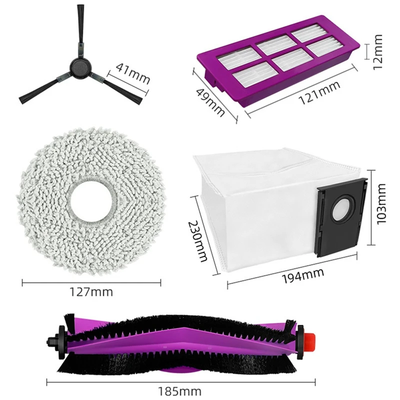 B88B-For Eureka Robot Vacuum Cleaner J15 Pro Ultra Replacement Kit For Vacuum Cleaner Replacement Consumables