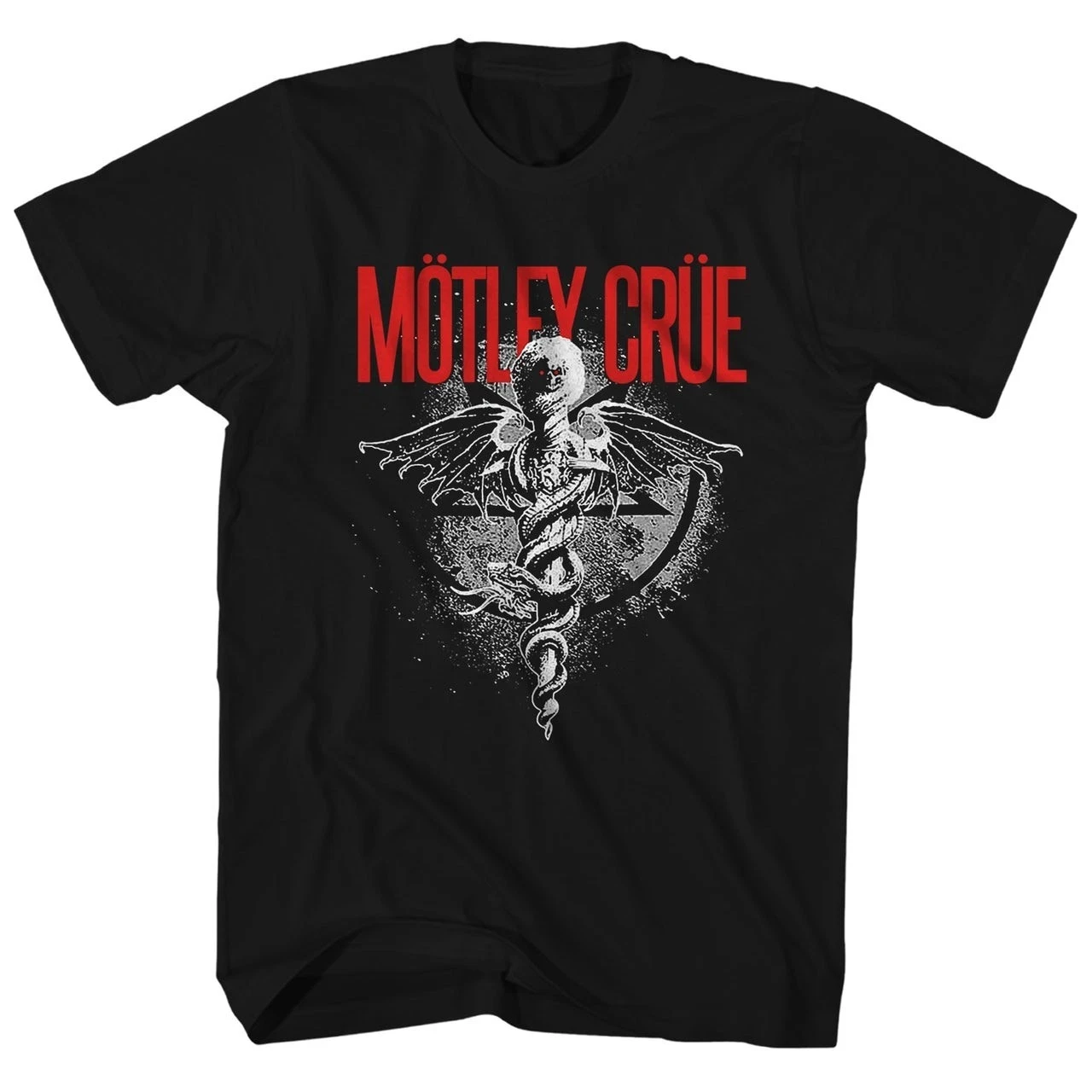 Motley Crue Dr Feelgood Logo Herren T-Shirt Musik Classic Rock Band Tee Neu Schwarz – Detail 3