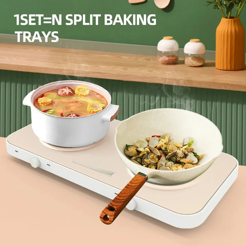 ماكينة شواء بدون دخاني، شواية كهربائية غير لاصقة، صينية خبز، وعاء طبخ، شواية، طباخ متعدد #1