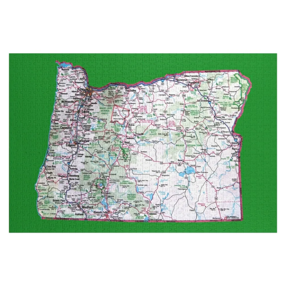 

Oregon Roadmap Jigsaw Puzzle Iq Personalized For Kids Puzzle