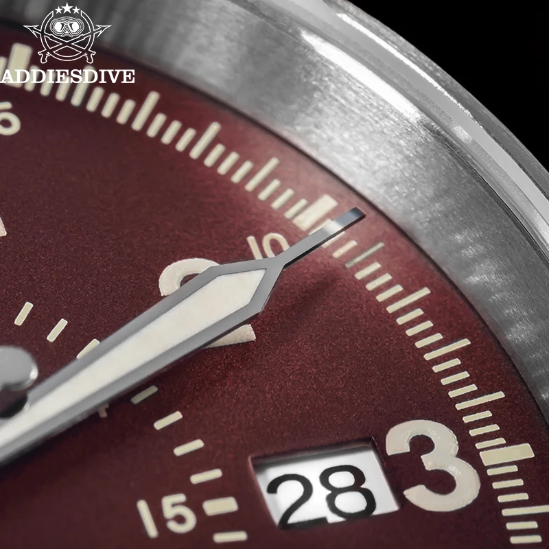 Addiesdive ساعة رجالي الياقوت الزجاج الفولاذ المقاوم للصدأ NH35 ساعات أوتوماتيكية AR طلاء BGW9 مضيئة 200 متر مقاوم للماء ساعة ميكانيكية #5