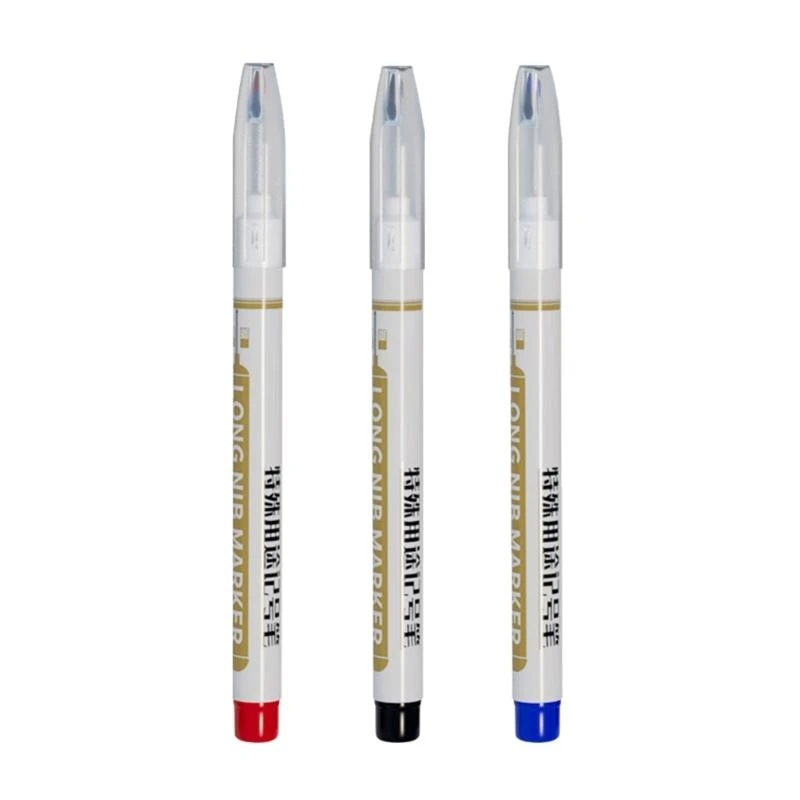 R6FF 3/4/6Pcs Long Nose Marker Woodworking Marking Tool Hole Marker with 20mm Long Tip for Metal Glass Ceramics