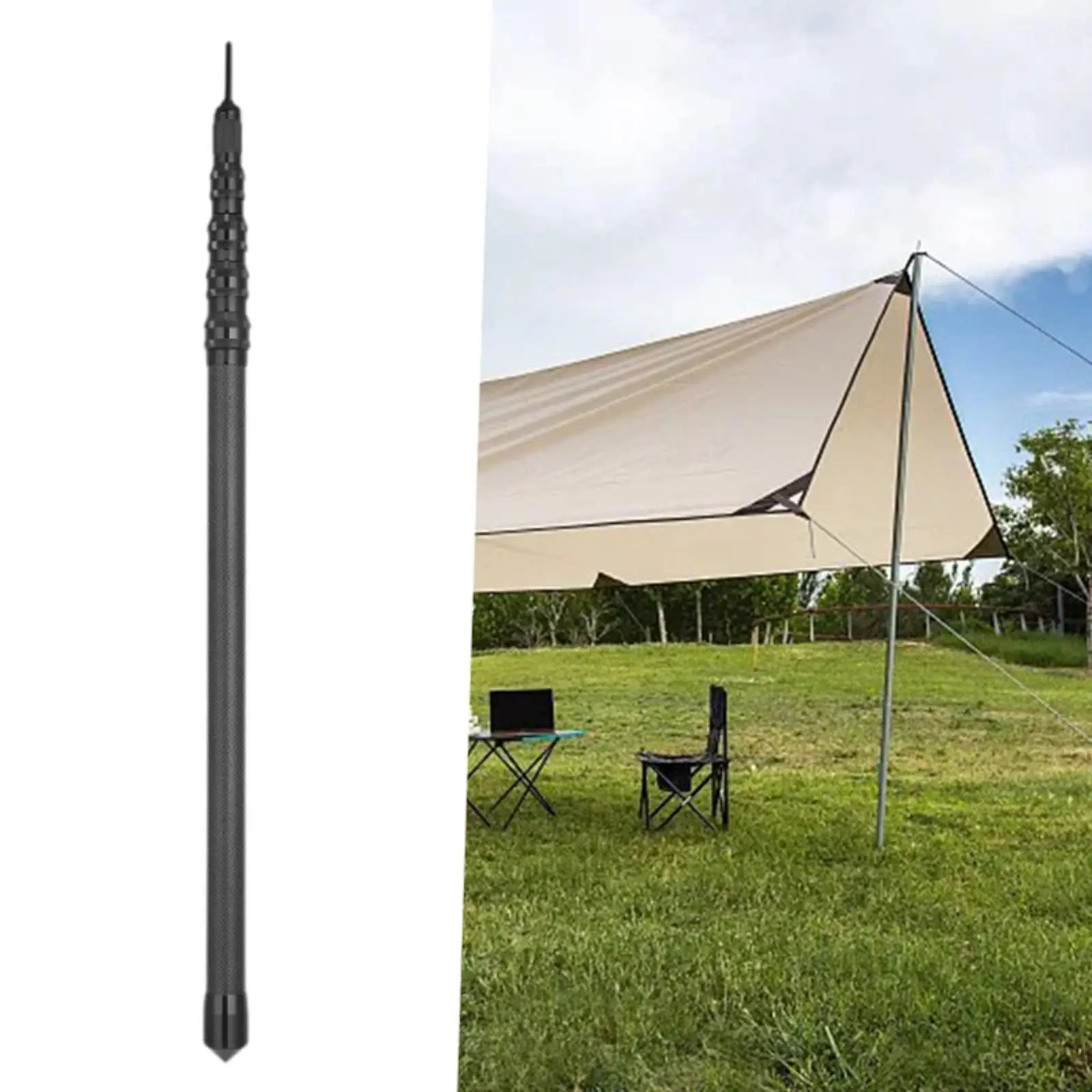

Tent Pole Canopy Pole 67cm-300cm Lightweight Telescoping Support Pole Awning Pole for Hiking Porch Outdoor Picnic Backpacking