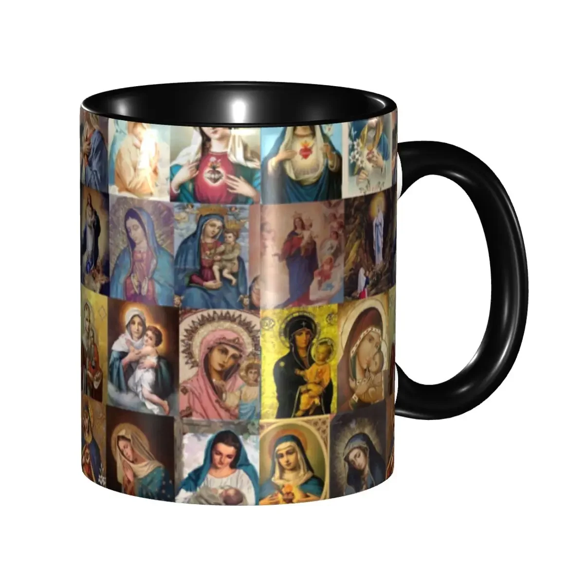 Personalized Virgin Mary Coffee Mug DIY Catholic Christian Ceramic Milk Tea Cups