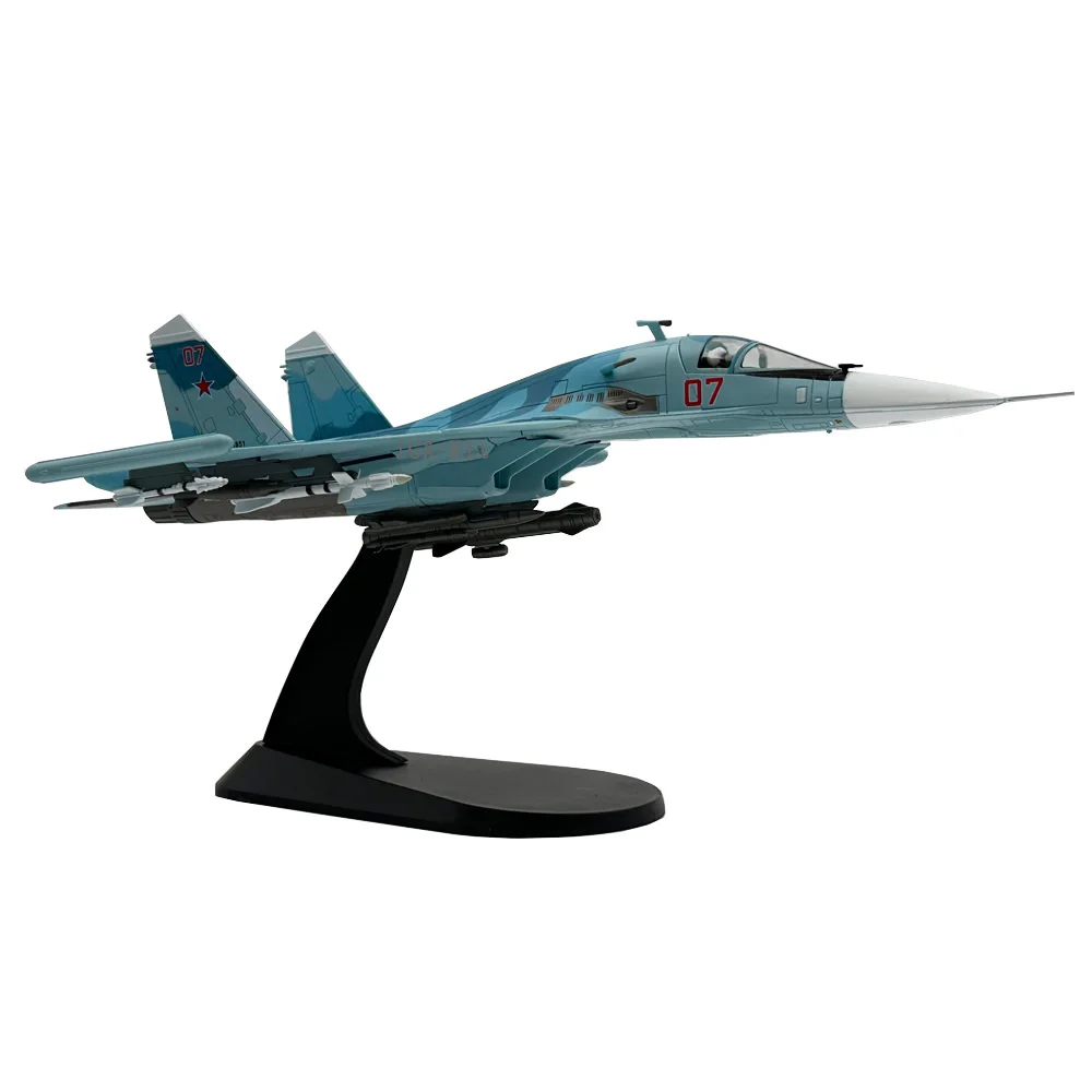 1/100 Scale Russian Sukhoi Cy-34 SU-34 SU34 Fullback Fighter Bomber Diecast Metal Military Plane Model Toy Collection or Gifts