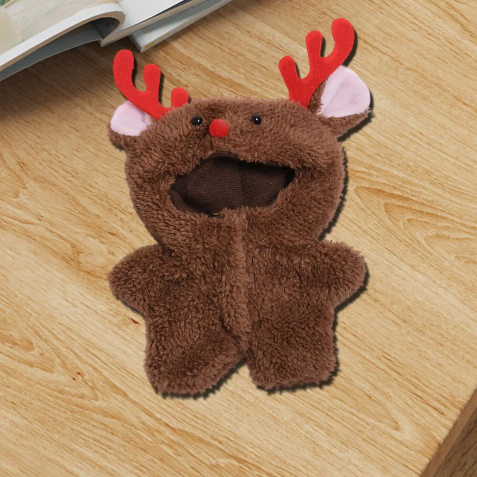 Plush Figure Elk Romper Outfit Playsuit Costumes Fashion Educational Photo Props Clothes DIY Dress up Bodysuit for 15cm 17cm