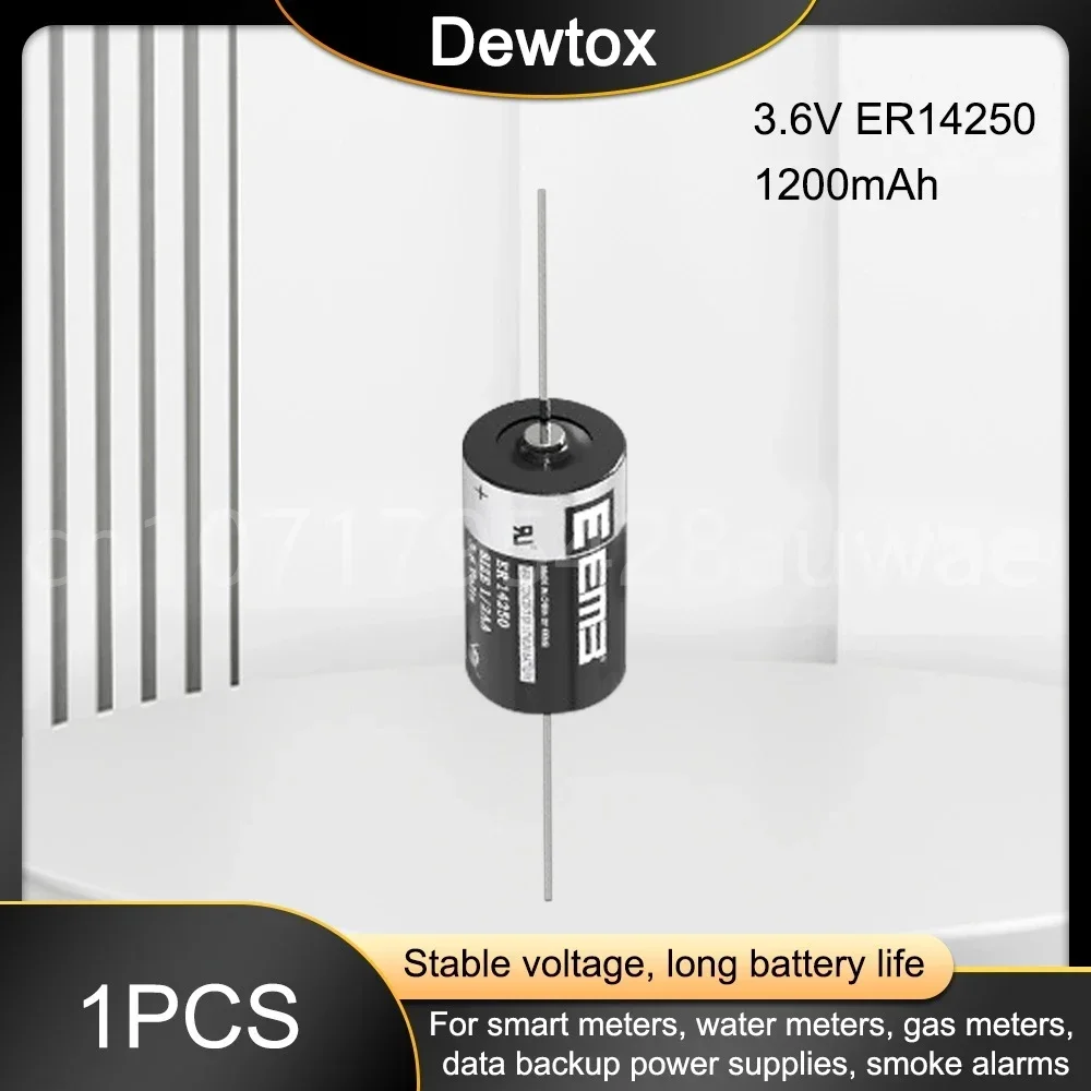 1 шт. ER14250 14250 CR14250SL 1/2AA 1200 мАч 3,6 В литиевая батарея с контактами для оборудования ПЛК ETC машина с ЧПУ умный газовый счетчик