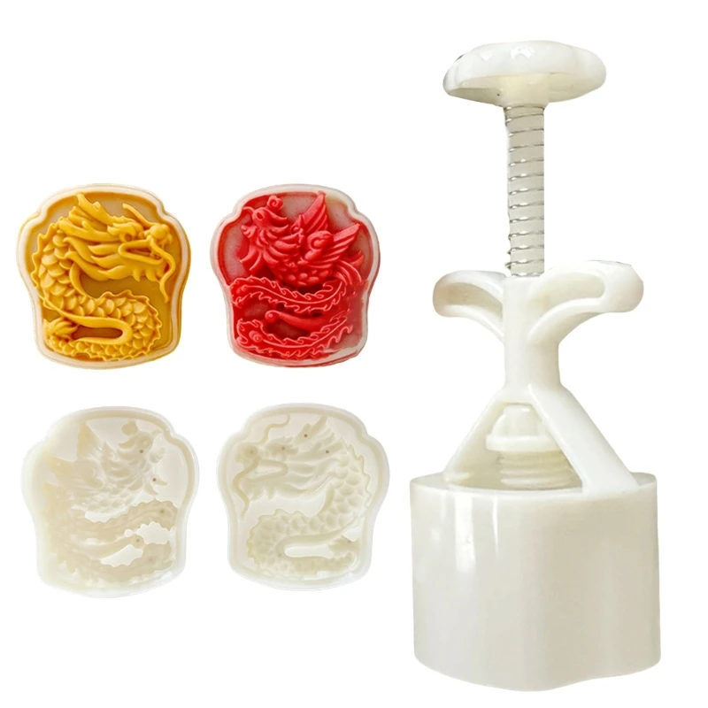 

Hand Pressed Mooncakes Mold Cookie Stamp Bean Pastes Cake Bakewares Traditional Pastries Mould for Baking Enthusiasts