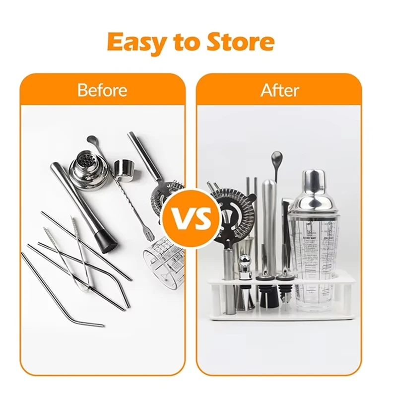 حامل مجموعة شاكر الكوكتيل ABXF-Beauty-Flier، حامل تخزين مجموعات النادل، حامل مجموعة نادل الكوكتيل لمحبي الكوكتيل