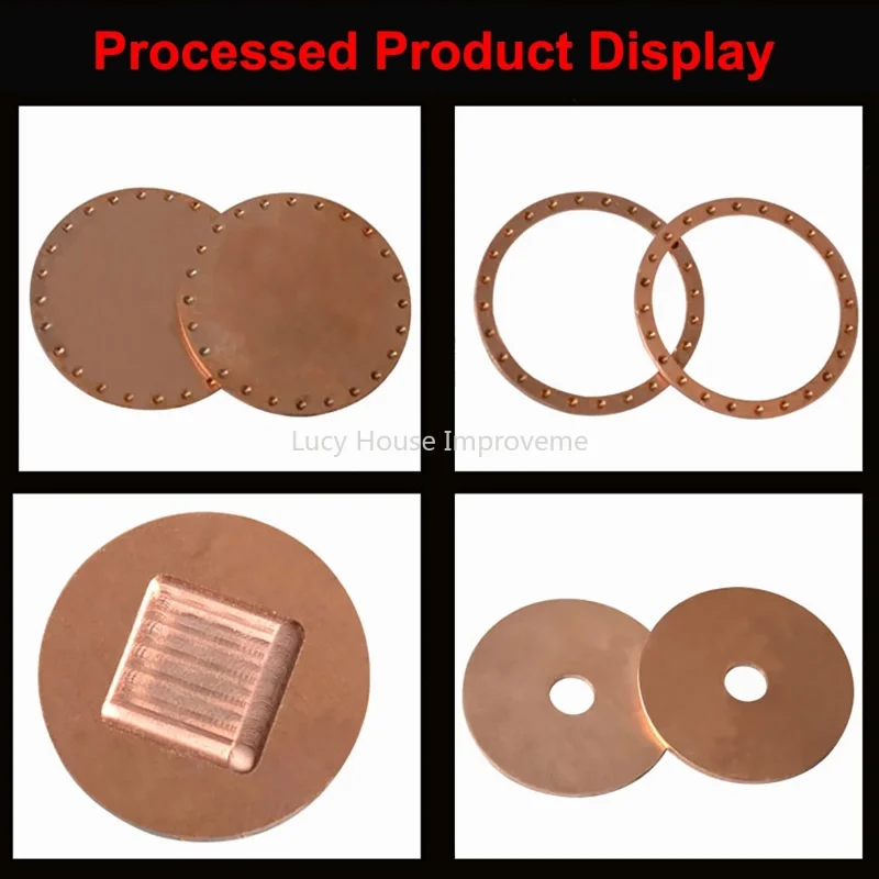 1/3/5Pcs Copper Disc Round Plate Sheet Dia. 50mm 100mm 150mm 200mm H62 Copper Sheet  Plate