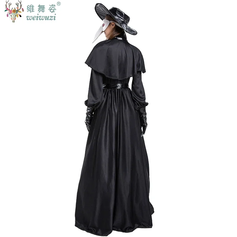 Carnival Halloween Costume Couples Plague Doctor Costume Middle Ages War Nurse Bird Beak Playsuit Cosplay Costume Fancy Dress