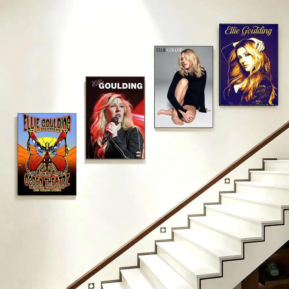 music Ellie Goulding Poster Poster HD  Printing Soothing and Cream Style Home Decor for the Living Room cafes Gift Giving