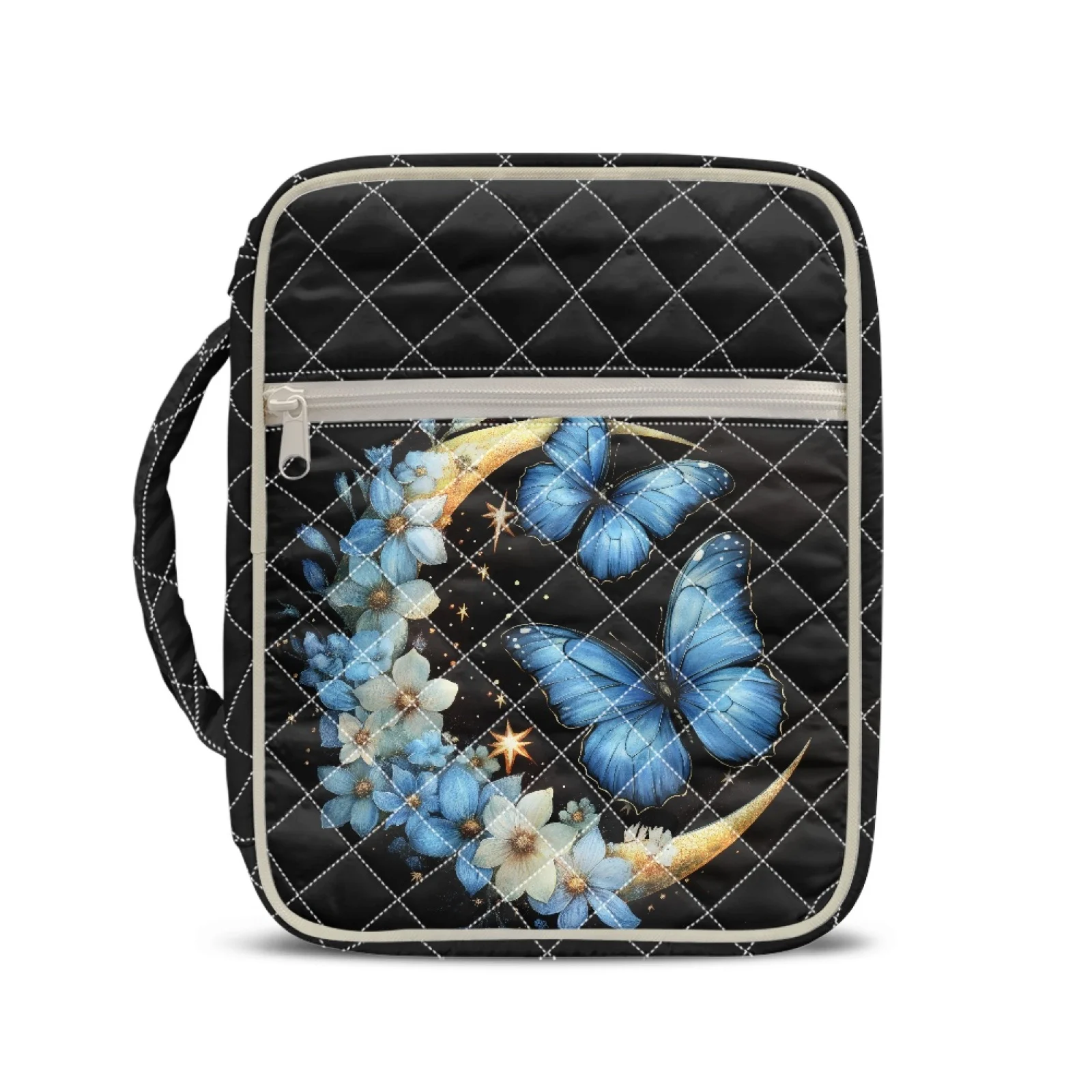 Coloranimal Butterfly 2026 New Portable Quilted Bible Cover Case for Daily Scripture Reading Polyester Books Protector
