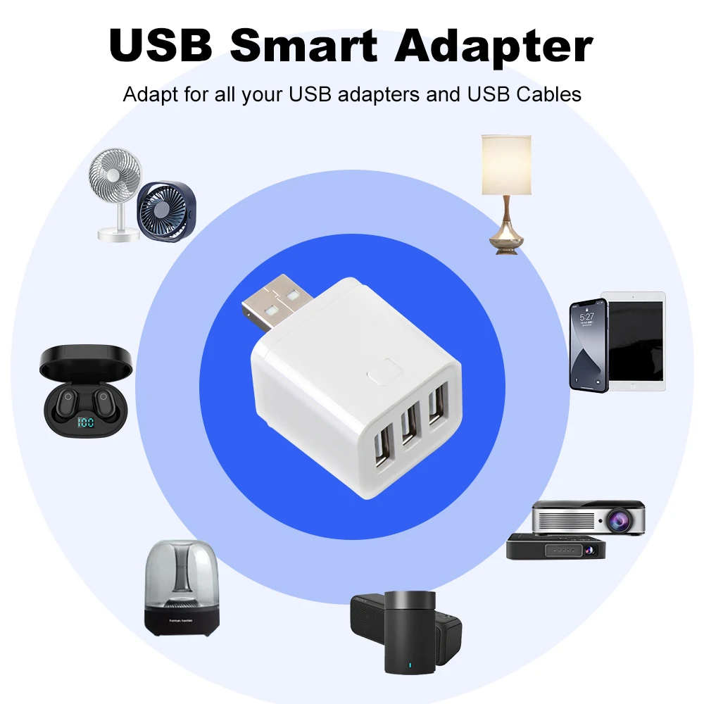 Tuya WiFi/Zigbee Smart Micro USB Adaptor Switch 5V Mini USB Power Adaptor Remote Control Plug for Yandex Alice Alexa Google Home