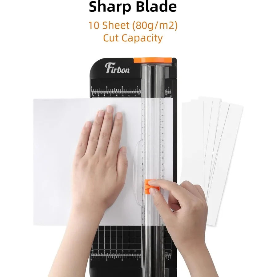 شفرة بديلة لقطع الورق مع تصميم أمان تلقائي لأداة تشذيب الورق باللونين الأبيض والأسود مقاس A4 مكونة من 5 عبوات #6