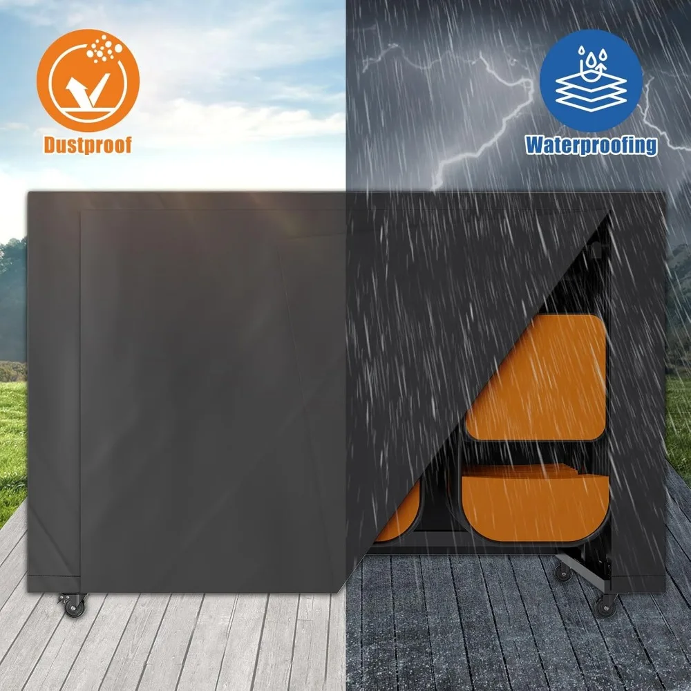 Robuster Klappstuhlwagen für 12 Tische oder 42 Stühle mit 550 Pfund Kapazität und Rollen, elastischen Riemen, langfristiger Halt