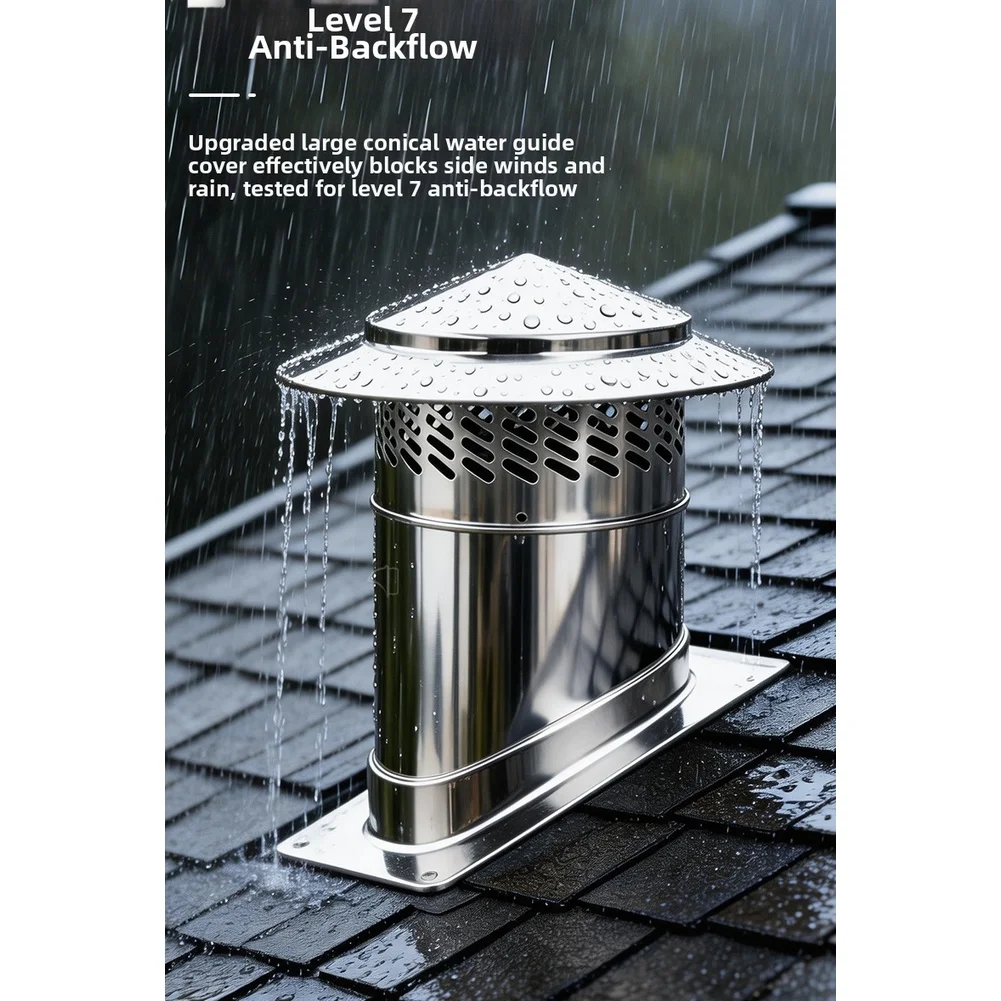 For Outdoor Roofing Chimney Cap 304 Stainless Steel Construction 360 Degree Protective Mesh For Roof Chimney Vents