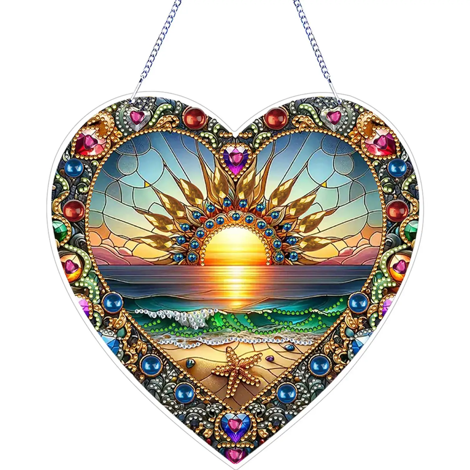 

ПВХ стекло специальной формы ретро узор алмазная живопись подвесной Ловец Солнца алмазный рисунок Ловец Солнца орнамент для рукоделия