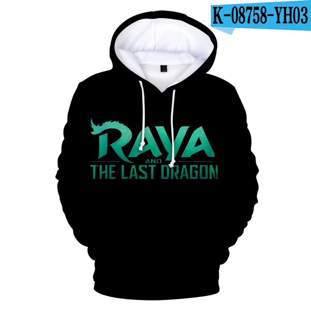 

3-14 years kids hoodies cartoon Raya and The Last Dragon Raya 3D printed hoodie boy/girls hooded children sweatshirt Pullover