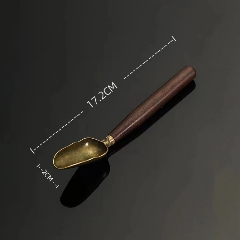 1pcs Tea Spoon Ebony Teaspoon Solid Wood Retro Creative Tea Shovel KongFu Tea Ceremony Accessories Gift