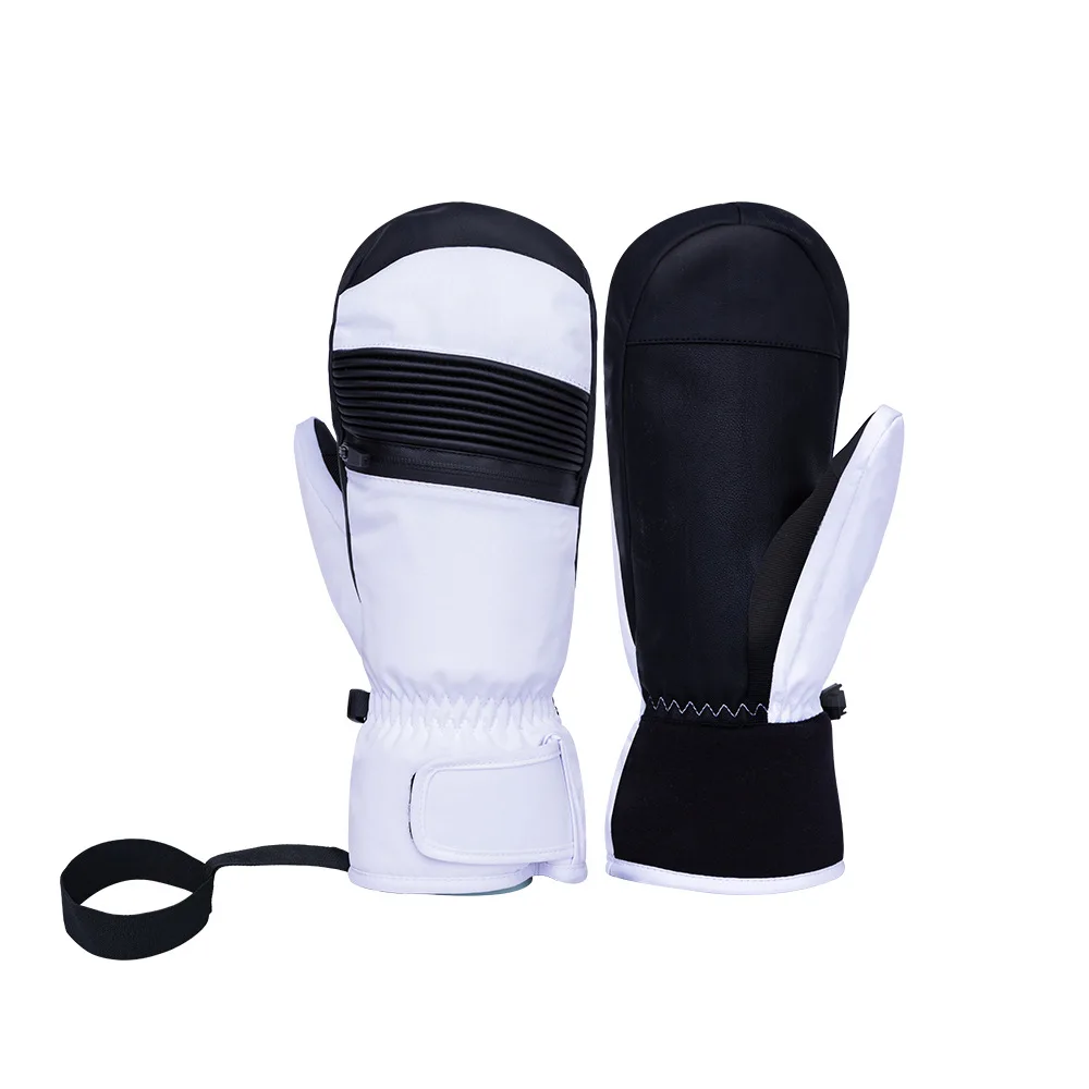

Холодные термостойкие сноубордические ветрозащитные лыжные женские и мужские спортивные уличные кожаные зимние варежки по индивидуальному заказу, теплые водонепроницаемые лыжные перчатки