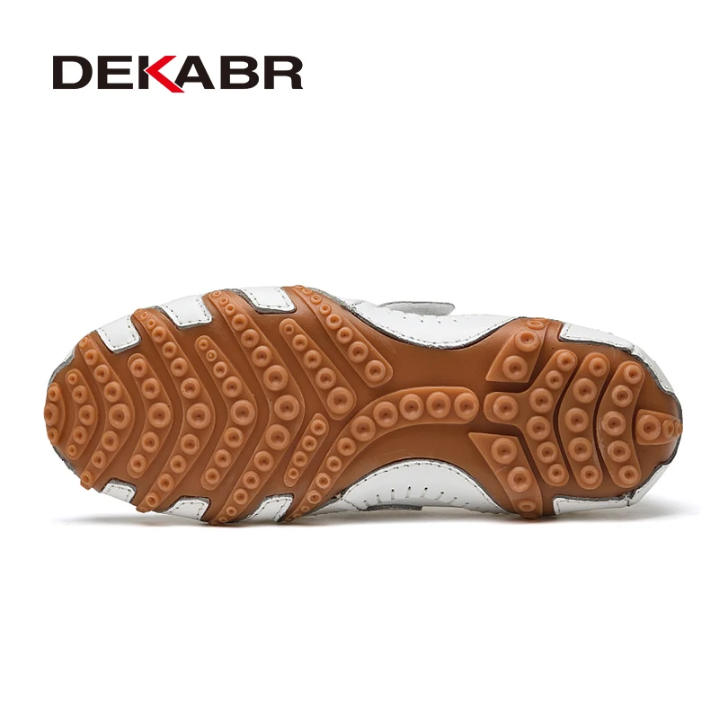 DEKABR-mocasines de piel auténtica para hombre, zapatos informales hechos a mano, suaves y cómodos, de lujo