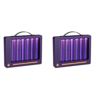 2X Indoor Electric Bug Zapper, 2000Mah Powerful Fly Bug Zapper Light For Moths, Fruit Flies, Garage Bug Catch/Eliminator