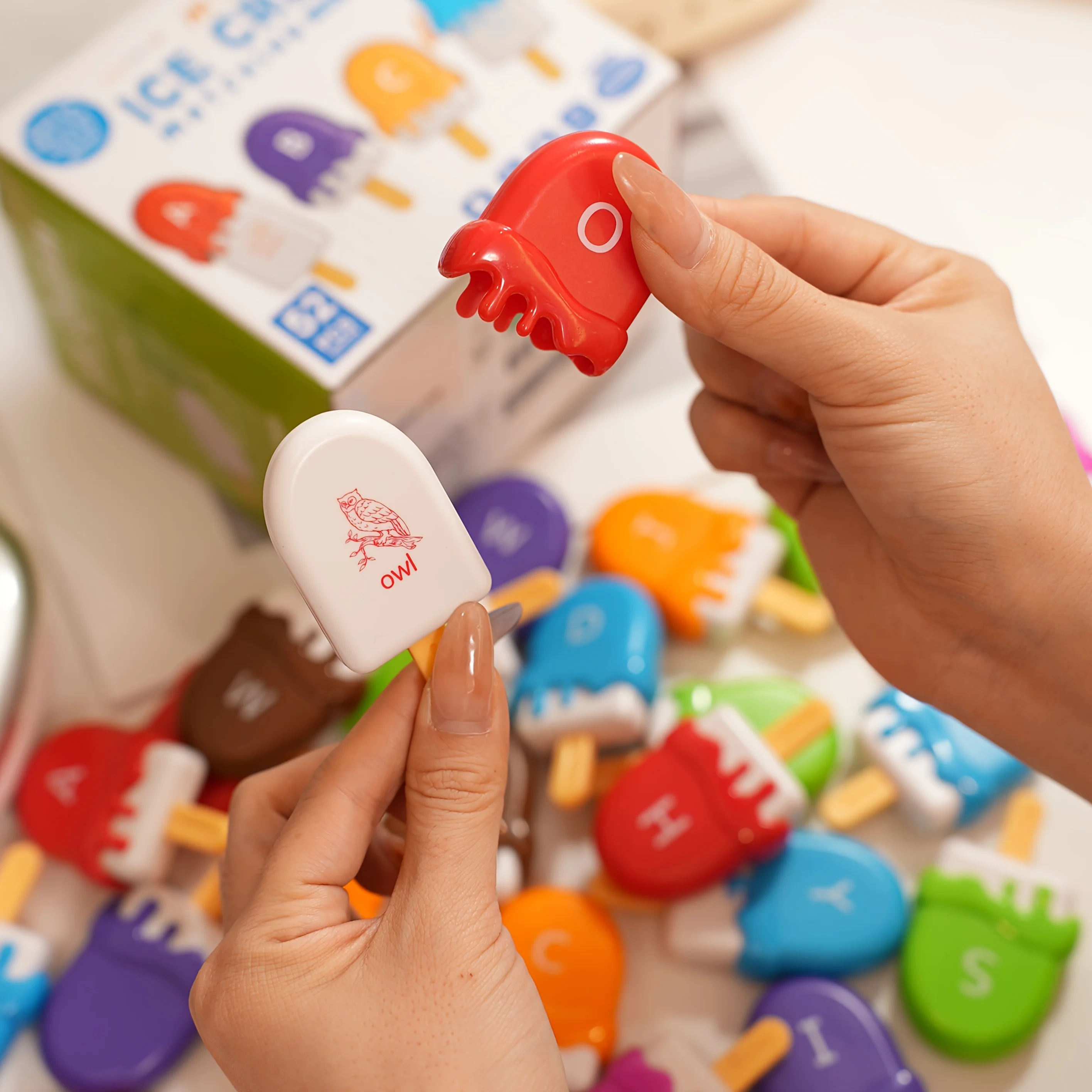 

26 sets of ice cream letter-matching toys, suitable for children aged 3/4/5 years, early childhood education and development toy