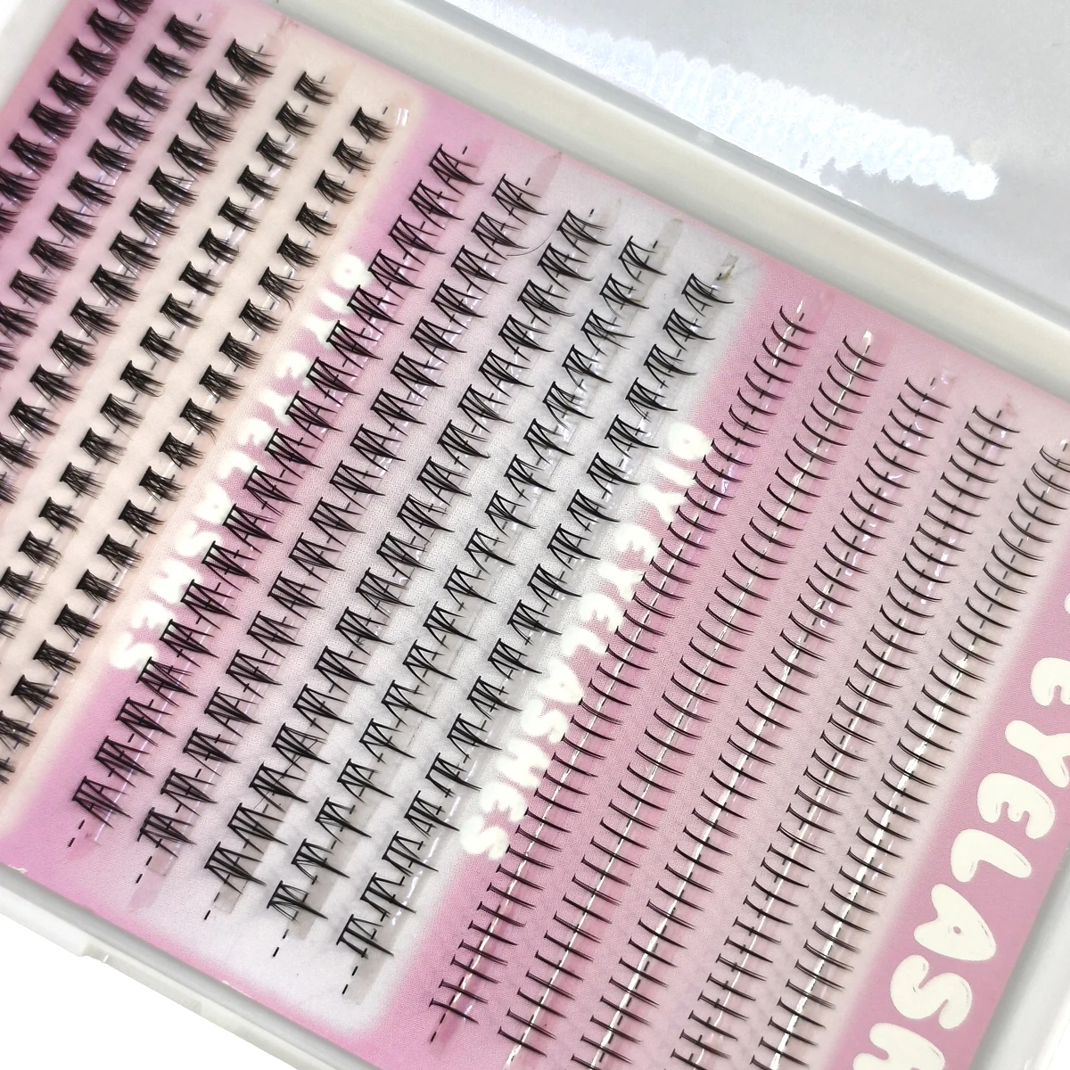 3 Style Pojedyncze Rzęsy 15 rzędów 390 SZT. Rzęsy Dolne Przedłużane Kępki Rzęs Dolnych DIY Naturalny Wygląd z Efektem Wispy Przezroczysta Baza