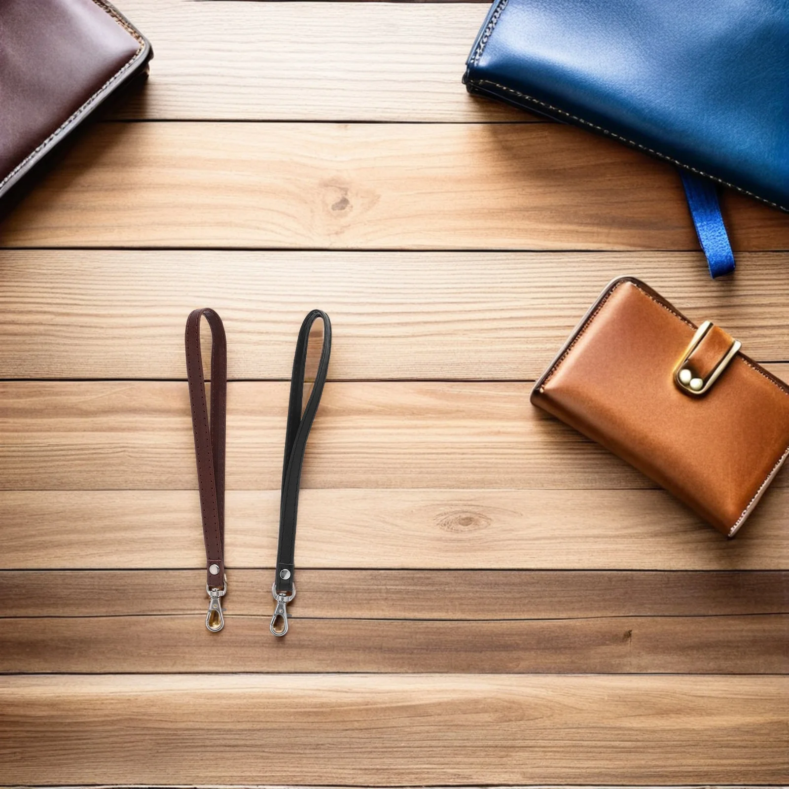 

4Pcs Hand Wrist Strap PU Purse Wristlet Quick Release Wallet Strap Replacement Bag Wrist Rope for Keys Cameras Travel