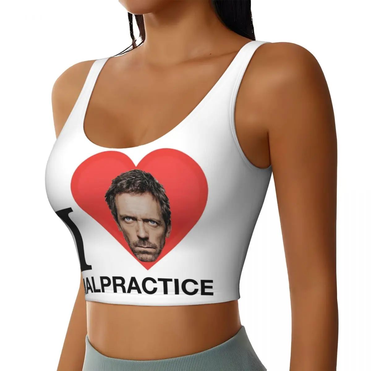 

Custom House MD Malpractice Enthusiast Merch Women Sports Bra High Impact Vest Gym Workout Yoga Crop Tank Tops