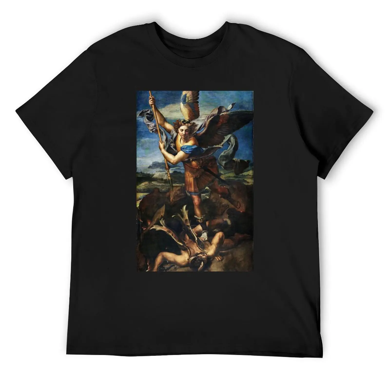 

St. Michael Vanquishing Satan, Michael Archangel - Catholic Christianity Bible / Mihail, Mikhail, Mikhael, Mihael, T-Shirt