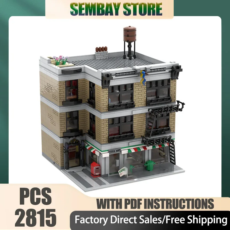 

Modular City Building Model Moc Building Bricks Modular Comedy Club Model Technology Blocks Christmas DIY Toy Construction Gifts