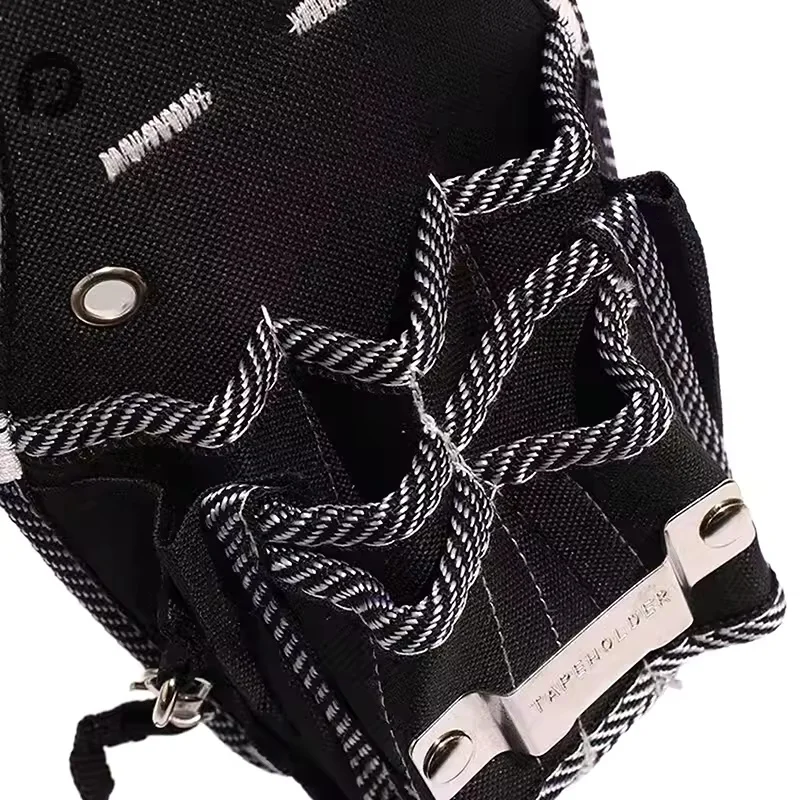 Marsupio per attrezzi in tessuto di nylon 9 in 1, supporto per kit cintura, borsa per attrezzi multifunzionale, borsa da tasca, custodia per tasca in vita per elettricista