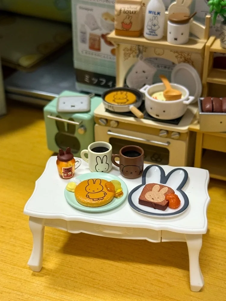 Genuine Re-Ment Miffy Rabbit'S Natural Kitchen Cuisine Miniature Play House Blind Box Ornament Anime Figure Model Toys Gifts