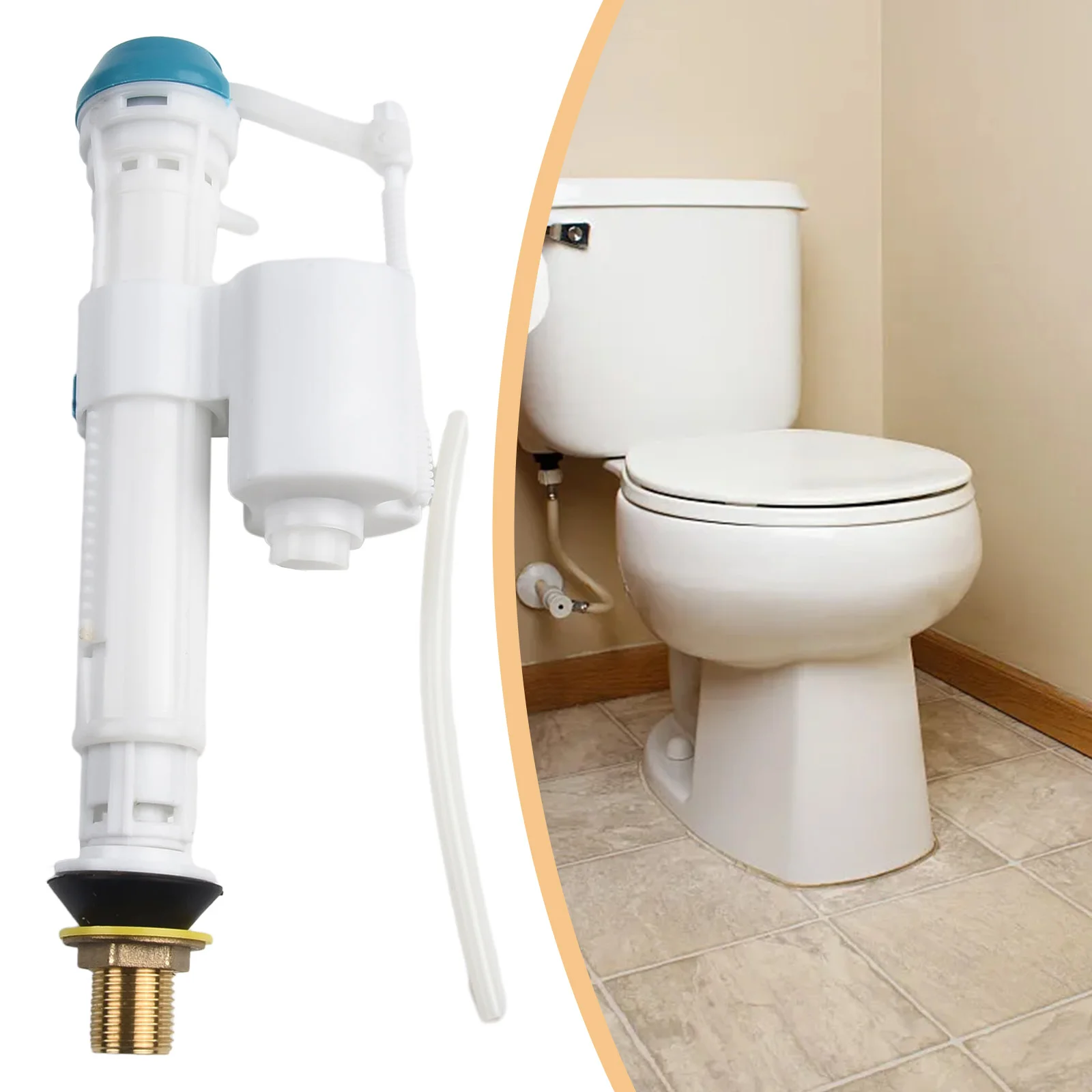 Toilet Adapter Cistern Fill Valve Bottom Entry Quiet Fill Replacement Adjustable Anti Siphon Bathroom High Quality