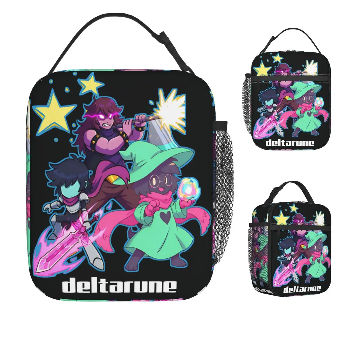

Сумка для обеда с игровым персонажем Deltarune, повседневная коробка для обеда, рабочая портативная сумка-тоут для еды, сумка-холодильник с принтом