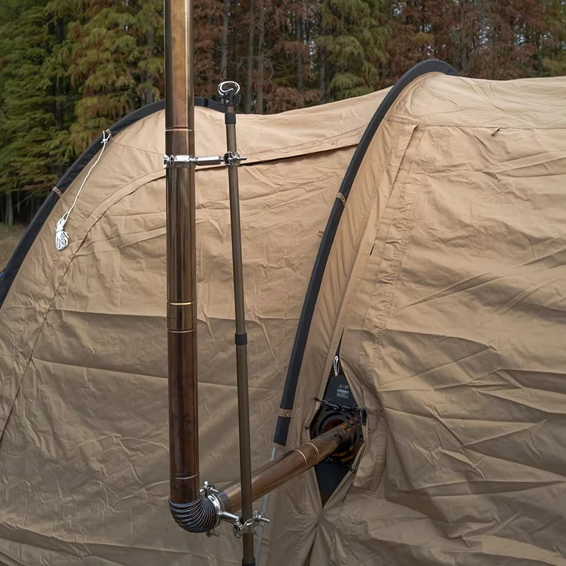 Windproof aço inoxidável chaminé tubulação, fumaça ventilação, acampamento ao ar livre, novo aquecimento