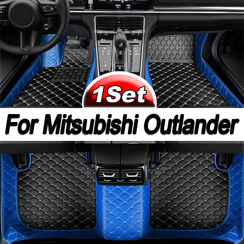 

Car Mats For Mitsubishi Outlander PHEV GN 2022~2023 5seat Leather Pad Car Floor Mats Tapis De Sol Car Accessories