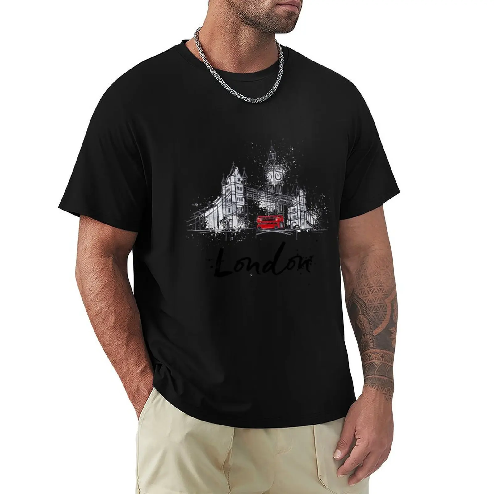 

London city T-Shirt Funny t-shirt funny shirt cotton quick drying man t shirt mens graphic t-shirts anime